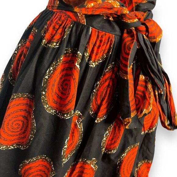Handmade Knee Length African Print Belted Skirt Women's 1X Multicolored Casual - Picture 7 of 9